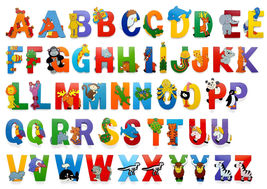 Wooden Jungle Animal Alphabet Letters Personalised Bedroom Wall Door Name - £2.44 GBP