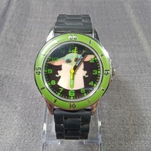 Star Wars The Mandalorian Baby Yoda Time Teacher Analog Watch, Black (MN... - £13.50 GBP