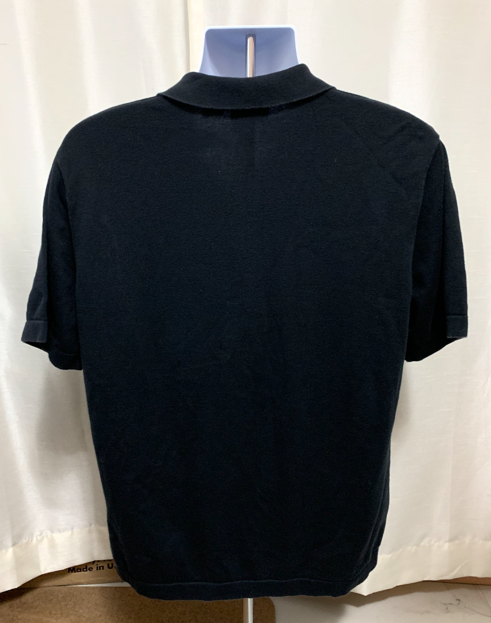 Structure Black Polo Shirt Mens T Shirt Short Sleeve Black Casual Size XL - $14.99