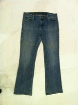 Womens Eddie Bauer SPECIALLY DYED FADED MEDIUM WASH BLUE Jeans 12R 34X30 - £20.05 GBP