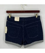 Universal Thread Jean Shorts Size 10 Dark Blue Denim Cuffed Vintage Stre... - $376.33 MXN