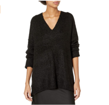 Jack by BB Dakota Women&#39;s M That Way Textured V Neck Sweater Black High ... - £39.56 GBP