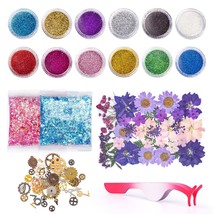 49Pcs Resin Jewelry Making Supplies Kit Resin Decoration With Glitter Di... - $17.99