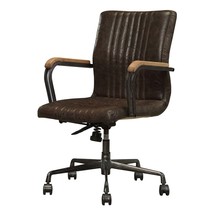 Joslin Office Chair, Distress Chocolate Top Grain Leather - $15,175.90 MXN