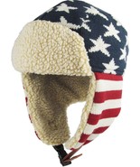 Patriotic USA Flag America Aviator Trapper Hat Winter Cap Warm Fleece Li... - £16.66 GBP