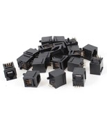 uxcell 20 Pcs Black Plastic 180 Degree RJ12 6P6C Network Modular PCB Con... - £17.39 GBP