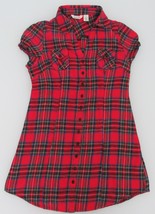 Derek Hall Women&#39;s S/Sleeve Flannel shirt Dress Size Large (Junior) - £9.77 GBP