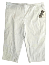 Zac &amp; Rachel Women&#39;s Capri Pull-On Pants Stretch Size 24W White - £19.34 GBP