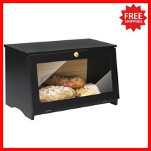 Large Capacity Bamboo Bread Storage Bin - Stylish &amp; Freshness Preserving... - $57.22