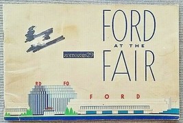 1934 ''ford At The Fair'' Vintage Original Color Sales Brochure - Us - Nice !! - £24.59 GBP
