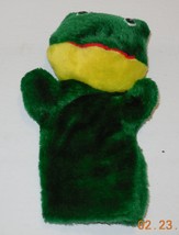 Vintage Green Frog Hand Puppet Plush Rare HTF - $14.43