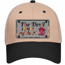 The Devil Made Me Novelty Khaki Mesh License Plate Hat - £23.12 GBP