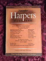 Harper&#39;s November 1940 Erskine Caldwell Peter F Drucker Glenway Wescott - $10.80