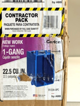 Pack of 100 Carlon 1-Gang 22.5 cu. in. PVC New Work Electrical Switch Ou... - $83.59