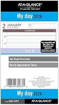 AT-A-GLANCE 2026 Loose-Leaf Daily Planner Refill, 3-3/4" x 6-3/4", Size 3 - $29.69