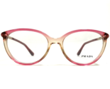PRADA Eyeglasses Frames VPR 03O EAN-1O1 Red Clear Fade Gold Cat Eye 51-1... - $121.33