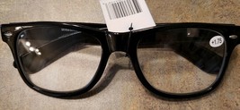 Plastic Framed Reading Eye Glasses ~ Black Frame ~ +1.75 Strength ~ K67 - $14.96