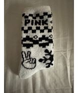 Victoria&#39;s Secret PINK Peace Checkerboard Logo Shea-Infused Cozy Crew So... - $146.07 MXN