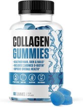 Biotin + Collagen Gummies | #1 Rated Chewable Collagen Gummies for Healthier Hai - £34.25 GBP