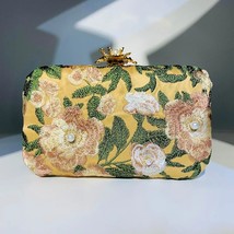 Chinese Style Lady Evening Bag Vintage Flower Embroidery Clutch Bag Vintage Exqu - £73.33 GBP