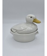 Hall Carbone White Covered Duck Casserole Dish Tureen  - $54.45