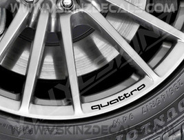 Audi Quattro Logo Premium Cast Wheel Rim Decals Kit Stickers TFSI TT RS ... - $12.00