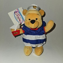 VTG Winnie the Pooh Bean Bag Plush Blue Nautical Sailor 8&quot; Disney Store ... - £10.02 GBP