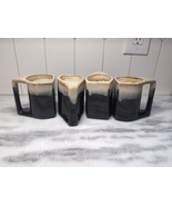 Rodolfo Padilla Glazed Mugs, Set of 4 Stoneware Cups, Stackable Pottery ... - $59.74 CAD