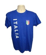 Italian Football Federation FIGC Adult Small Blue TShirt - $555.02 MXN