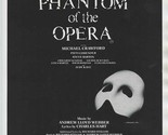 The Phantom of the Opera Brochure Michael Crawford - $17.82