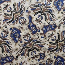 1 Yard VTG Paisley Fabric The Ardennes Collection fabri-quilt blue - £7.51 GBP