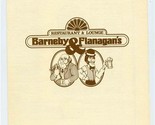 Barneby &amp; Flanagan&#39;s Restaurant Menu Glenstone &amp; Sunshine Springfield Mi... - £21.96 GBP