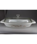 Vintage Pyrex GOLDEN HONEYSUCKLE 1-1/2 Qt Casserole Dish with Glass Lid 033 - £22.31 GBP