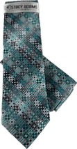 Stacy Adams Men&#39;s Tie Hanky Set Teal Green Black Silver Charcoal Grey 3.... - £17.29 GBP