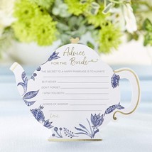 Blue Willow Teapot Shaped Wedding Advice Cards Set of 25 - $13.10