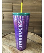 Starbucks Summer Back To School Tumbler Purple Bubble Cold Cup Straw 24 ... - £26.62 GBP