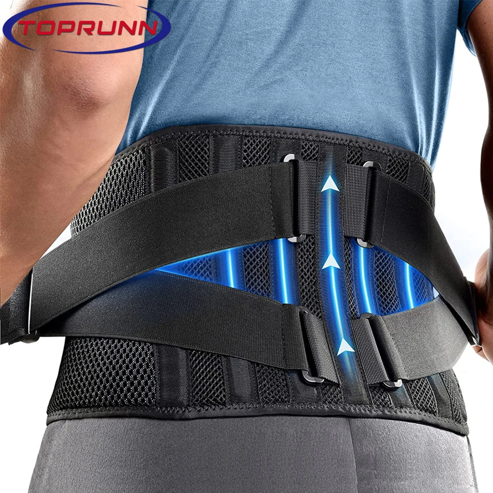 Sporting Air Mesh Back Brace, Lower Back Pain Relief with 7 Stays,Adjustable Bac - £49.44 GBP