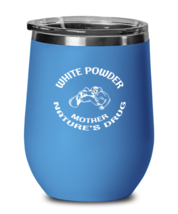 Snowboarding Wine Glass White Powder Mother Natures Drug SB Blue-WG  - £20.40 GBP