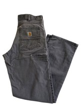 Carhartt Jeans Mens 32x32 gray Rugged Flex Relaxed Fit Straight Leg Denim Work - £18.22 GBP