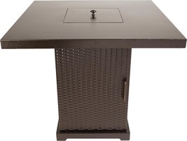 With Hammered Bronze Accents, Pleasant Hearth&#39;S Warren Table Gas Fire Pit. - $256.94