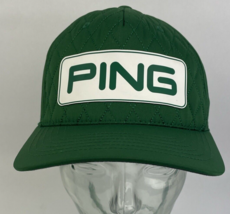 PING Golf 110 One Ten GREEN Baseball Hat Snapback Cap Quilted Front Pane... - $21.77