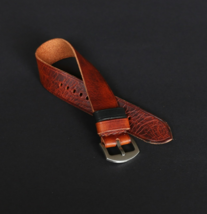 Handmade Leather Watch Band 18mm 20mm 22mm 24mm | Brown Single Pass Watch Strap  - £27.07 GBP