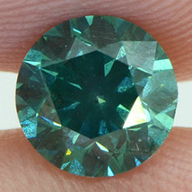 Loose Round Shape Diamond Fancy Green Color 1.08 Carat VS2 Certified Enhanced - £1,231.52 GBP