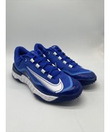 Nike Alpha Huarache Elite 4 Turf Cleats  Blue White DJ6523-414 Men&#39;s Siz... - £74.49 GBP