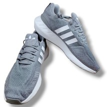 Adidas Shoes Size 10.5 Men&#39;s Adidas Swift Run 22 Gray W/ White GZ3495 New In Box - £62.21 GBP