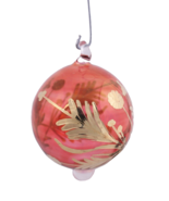 Mouth Blown Hand Painted Christmas Ornament Made in Egypt Red 3.5 Inches... - $14.01