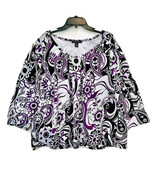 Designer Originals Woman Plus Size 3X Floral Print Multi Color Long Slee... - $17.78 CAD