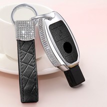  Zinc Alloy Leather Car Key Case Cover Chain keychain For Mercedes Benz A B E C  - £84.38 GBP