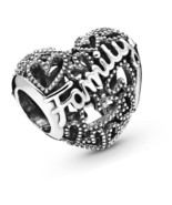Jewelry Family Heart Sterling Silver Charm - £98.76 GBP