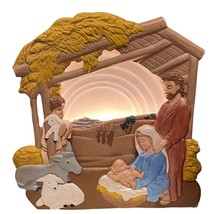 Tampa Bay Mold Co 1988 3D Light Up Nativity Manger Scene Handpainted New... - £39.78 GBP